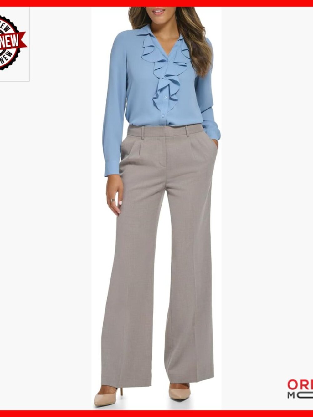 Wide Leg Trousers For Business Casual Stretch Work Pants